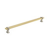 Amerock, Overton, 11 5/16" (288mm) Bar Pull, Brushed Gold with Satin Nickel