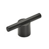 Amerock, Transcendent, 5/8" (16mm) Drill Center Pull Knob, Matte Black with Matte Black