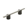 Amerock, Transcendent, 3 3/4" (96mm) Bar Pull, Matte Black with Polished Nickel