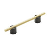 Amerock, Transcendent, 5 1/16" (128mm) Bar Pull, Matte Black with Matte Gold