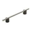 Amerock, Transcendent, 6 5/16" (160mm) Bar Pull, Matte Black with Polished Nickel