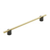 Amerock, Transcendent, 10 1/16" (256mm) Bar Pull, Matte Black with Matte Gold