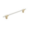 Amerock, Urbanite, 7 9/16" (192mm) Bar Pull, Brushed Gold with White
