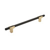 Amerock, Urbanite, 7 9/16" (192mm) Bar Pull, Brushed Gold with Matte Black