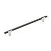 Amerock, Urbanite, 10 1/16" (256mm) Bar Pull, Polished Chrome with Brushed Matte Black