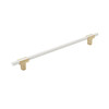 Amerock, Urbanite, 10 1/16" (256mm) Bar Pull, Brushed Gold with White