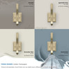 Amerock, Aliso, Decorative Double Prong Wall Hook, Golden Champagne - installed cabinets