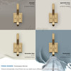 Amerock, Aliso, Decorative Double Prong Wall Hook, Champagne Bronze - installed cabinets