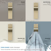 Amerock, Apex, Decorative Wall Hook, Golden Champagne - installed cabinets
