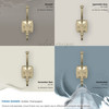 Amerock, Kinsale, Decorative Double Prong Wall Hook, Golden Champagne - installed cabinets