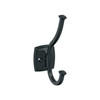 Amerock, Kinsale, Decorative Double Prong Wall Hook, Matte Black