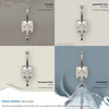 Amerock, Kinsale, Decorative Double Prong Wall Hook, Satin Nickel - installed cabinets