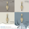 Amerock, Noble, Decorative Double Prong Wall Hook, Golden Champagne - installed cabinets