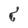 Amerock, Noble, Decorative Double Prong Wall Hook, Matte Black