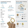 Amerock, Prismo, Decorative Wall Hook, Champagne Bronze - suggested pairings