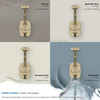 Amerock, Vicinity, Decorative Double Prong Wall Hook, Golden Champagne - installed cabinets