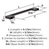 Amerock, Everyday Basics, Cityscape, 5 1/16" (128mm) Straight Pull, Oil Rubbed Bronze - technical