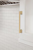Amerock, Everyday Basics, Cityscape, 5 1/16" (128mm) Straight Pull, Champagne Bronze - installed
