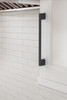 Amerock, Everyday Basics, Cityscape, 6 5/16" (160mm) Straight Pull, Matte Black - installed