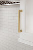 Amerock, Everyday Basics, Composite, 6 5/16" (160mm) Straight Pull, Champagne Bronze - installed