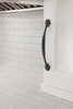 Amerock, Everyday Basics, Fairfield, 5 1/16" (128mm) Curved Pull, Matte Black - installed