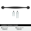 Amerock, Everyday Basics, Fairfield, 6 5/16" (160mm) Curved Pull, Matte Black - included hardware