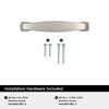 Amerock, Everyday Basics, Franklin, 3" (76mm) Straight Pull, Satin Nickel - included hardware