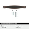 Amerock, Everyday Basics, Franklin, 3 3/4" (96mm) Straight Pull, Oil Rubbed Bronze - included hardware