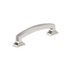 Amerock, Everyday Basics, Incisive, 3 3/4" (96mm) Curved Pull, Satin Nickel