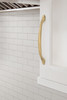 Amerock, Everyday Basics, Intertwine, 6 5/16" (160mm) Curved Pull, Champagne Bronze - installed