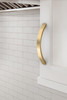 Amerock, Everyday Basics, Parabolic, 5 1/16" (128mm) Curved Pull, Champagne Bronze - installed