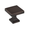 Amerock, Everyday Basics, Pedestal, 1 1/16" Square Knob, Oil Rubbed Bronze