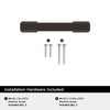 Amerock, Everyday Basics, Triomphe, 3" (76mm) Straight Pull, Oil Rubbed Bronze - included hardware