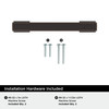 Amerock, Everyday Basics, Triomphe, 3 3/4" (96mm) Straight Pull, Oil Rubbed Bronze - included hardware