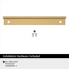 Amerock, Everyday Basics, Streamline II, 5" Edge Pull, Champagne Bronze - included hardware