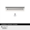 Amerock, Everyday Basics, Streamline Tab, 3" (76mm) Edge Pull, Polished Chrome - included hardware