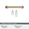 Amerock, Factor, 3" (76mm) Straight Pull, Golden Champagne - included hardware