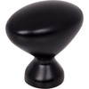 Elements, Merryville, 1 1/4" (32mm) Oval Knob, Matte Black