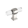 Amerock, Glacio, 2 1/8" Pull Knob, Clear with Polished Nickel Amerock, Glacio, 2 1/8" Pull Knob, Clear with Polished Nickel