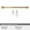 Amerock, Westerly, 7 9/16" (192mm) Straight Pull, Golden Champagne - included hardware