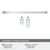 Amerock, Westerly, 12 5/8" (320mm) Straight Pull, Satin Nickel - included hardware