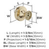 Amerock, Exceed, 1 1/4" Round Knob, Golden Champagne - technical