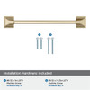 Amerock, Exceed, 6 5/16" (160mm) Straight Pull, Golden Champagne - included hardware