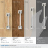 Amerock, Exceed, 6 5/16" (160mm) Straight Pull, Polished Nickel - installed on cabinet