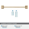 Amerock, Exceed, 7 9/16" (192mm) Straight Pull, Golden Champagne - included hardware