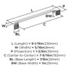 Amerock, Exceed, 7 9/16" (192mm) Straight Pull, Polished Chrome - technical