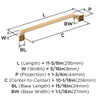 Amerock, Exceed, 10 1/16" (256mm) Straight Pull, Champagne Bronze - technical