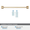 Amerock, Exceed, 10 1/16" (256mm) Straight Pull, Golden Champagne - included hardware