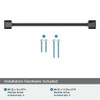 Amerock, Exceed, 10 1/16" (256mm) Straight Pull, Matte Black - included hardware
