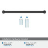 Amerock, Factor, 8 13/16" (224mm) Straight Pull, Matte Black - included hardware